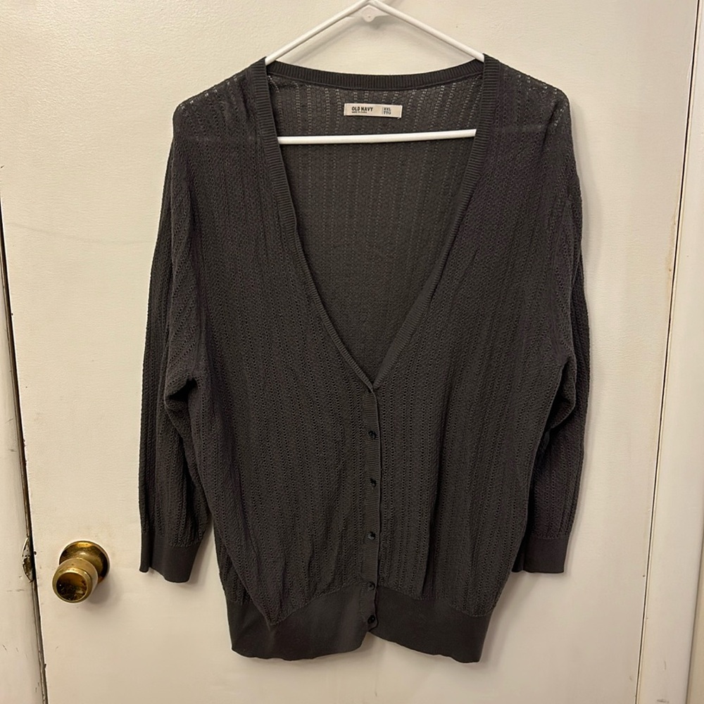 Old Navy Women's Sweater Grey Size XXL